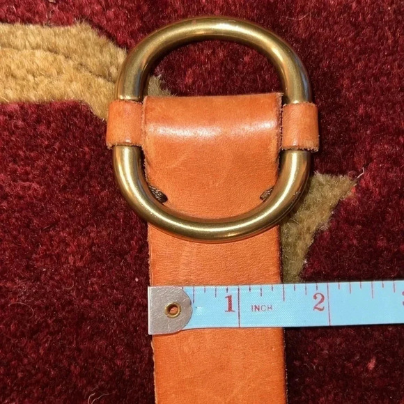 Gap Vintage Tobacco Brown British Distressed Leather
Belt with Brass Buckle XS - Picture 10 of 16